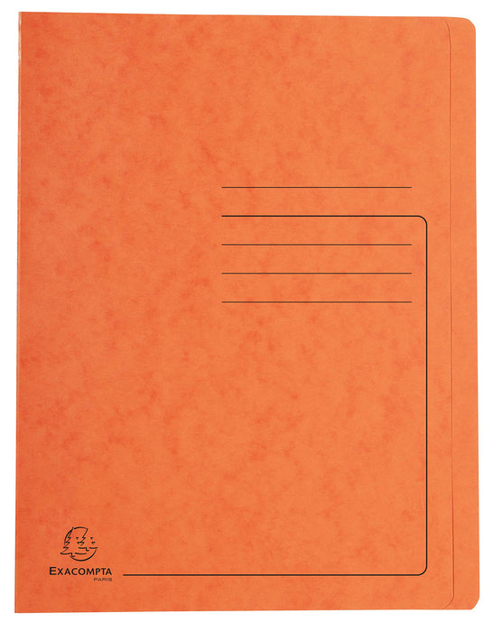 Exacompta Flat File 39994E A4 Mottled Pressboard 27.2 (W) x 0.2 (D) x 31.8 (H) cm Orange Pack of 25