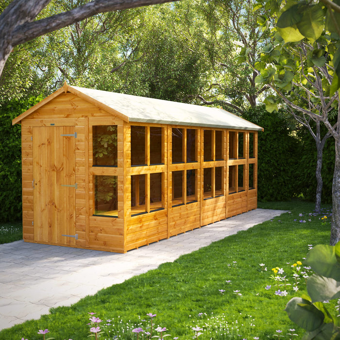 Power Garden Shed 186PAPS Golden Brown 18x6