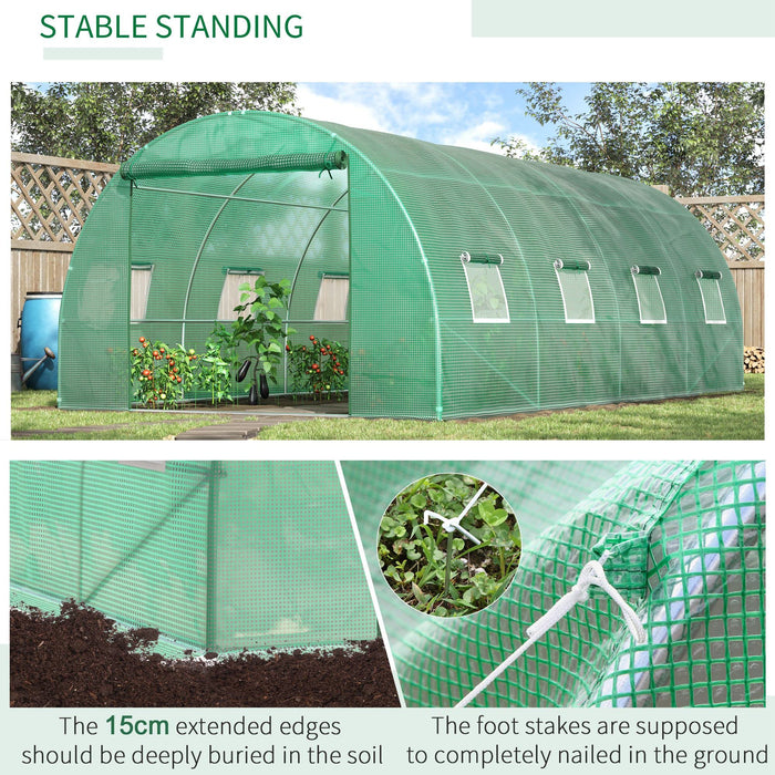 OutSunny Polytunnel Greenhouse 590 (L) x 300 (W) x 200 (H) cm.