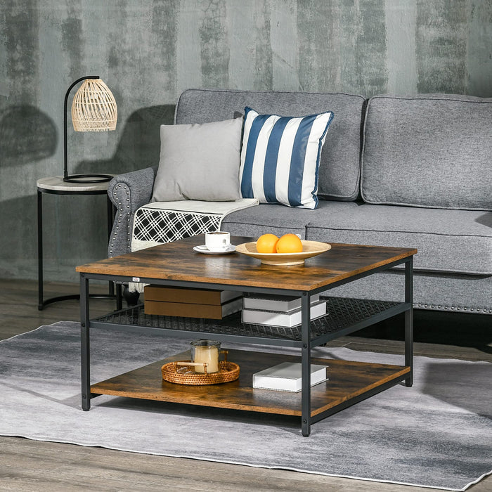 HOMCOM Coffee Table 839-345 800 (W) x 800 (D) x 450 (H) mm