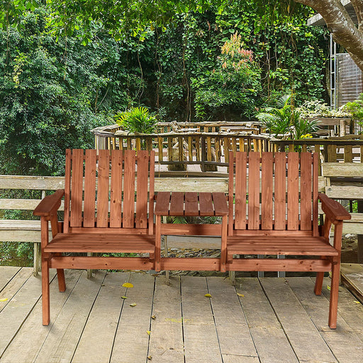 OutSunny Garden Bench Fir Orange 700 x 830 mm Set of 2