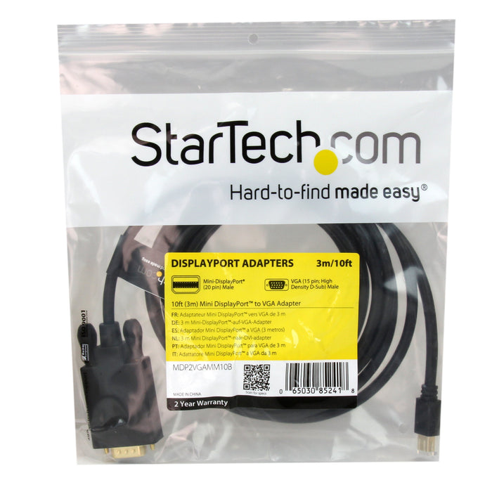 StarTech.com 10 ft Mini DisplayPort to VGA Adapter Converter Cable