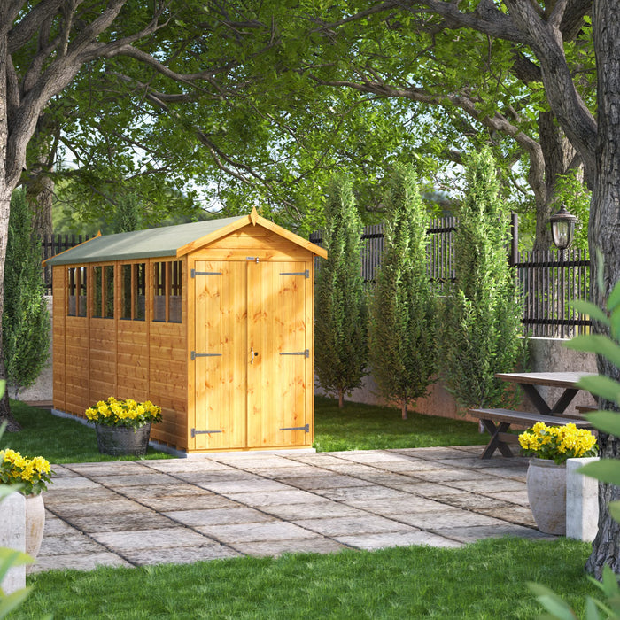 Power Garden Shed 184PADD Golden Brown 18x4