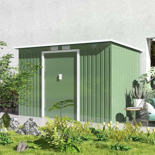 OutSunny Garden Shed 1.3 x 2.8 x 1.72 m Green