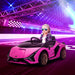 HOMCOM Lamborghini SIAN 12V Kids Electric Ride On Car Toy with Remote Control Pink