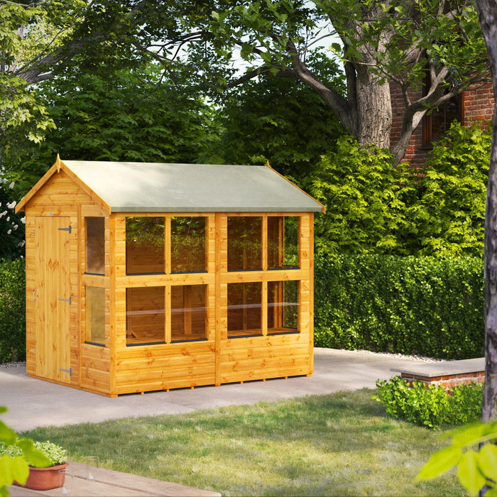 Power Garden Shed 86PAPS Golden Brown 8x6