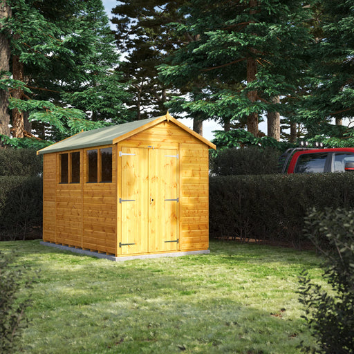 Power Garden Shed 106PADD Golden Brown 10x6