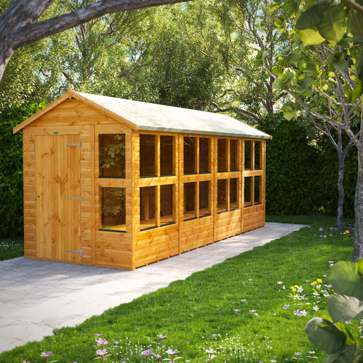 Power Garden Shed 166PAPS Golden Brown 16x6