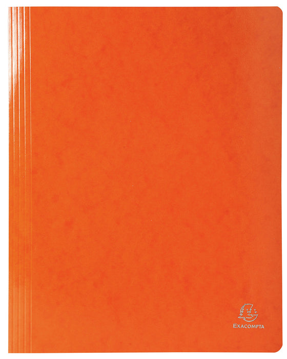 Exacompta Iderama Flat Bar Folder A4 Orange Glossy coated card 355 gsm 200 Sheets Pack of 25