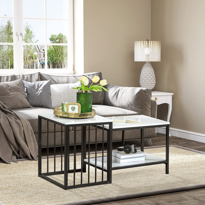 HOMCOM Coffee Table 839-375 400 (W) x 450 (D) x 520 (H) mm