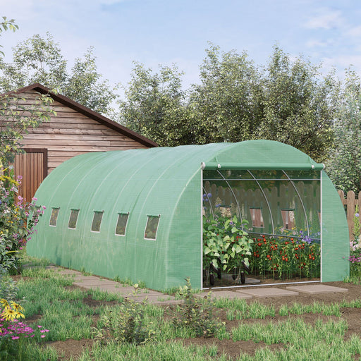 OutSunny Tunnel Greenhouse Outdoors Waterproof Green 3000 mm x 6000 mm x 2000 mm