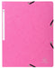 Exacompta Elasticated Folder 5560E Pink Molted Pressboard 24 x 32 cm Pack of 25