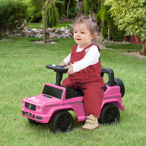 HOMCOM Benz G350 Push Car with Horn Pink