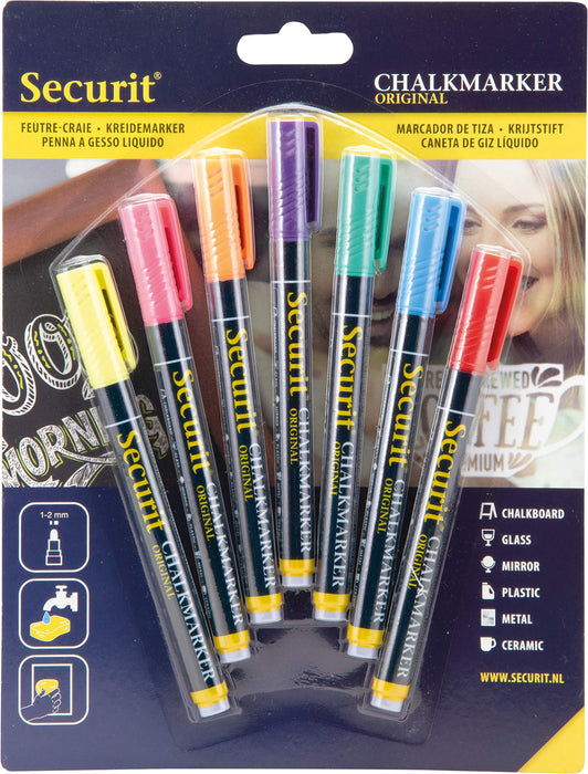 Securit Liquid Chalk Mkr Ast Pk7