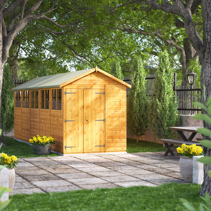 Power Garden Shed 206PADD Golden Brown 20x6