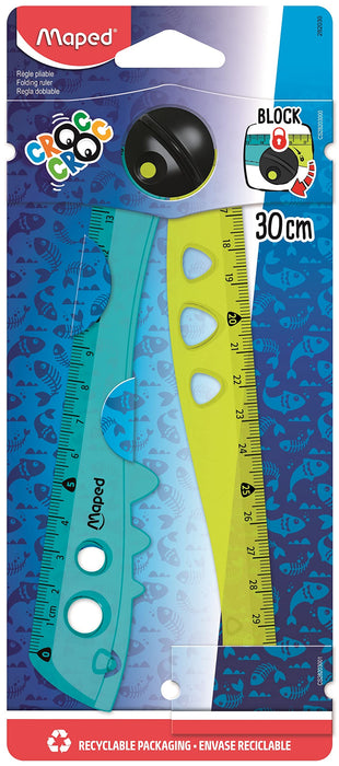 Maped Croc Croc Foldable Ruler Plastic Assorted 22 cm