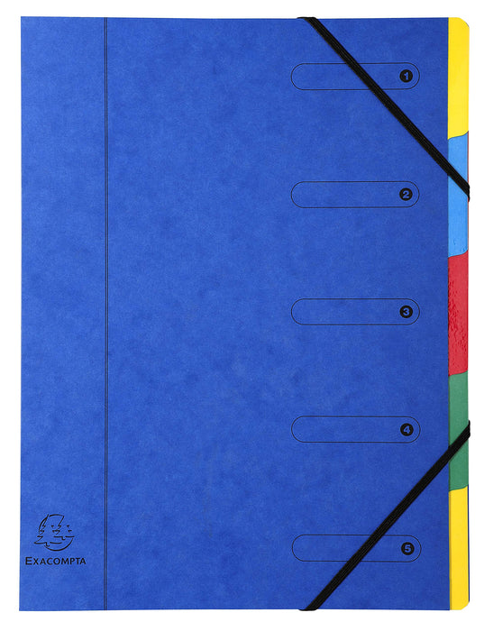 Exacompta Expanding Folders 5205E A4 Assorted Pressboard 24.5 x 32 cm Pack of 8