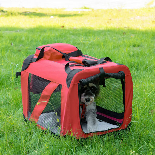 PawHut Pet Travel Carrier Red 420 mm x 600 mm x 420 mm