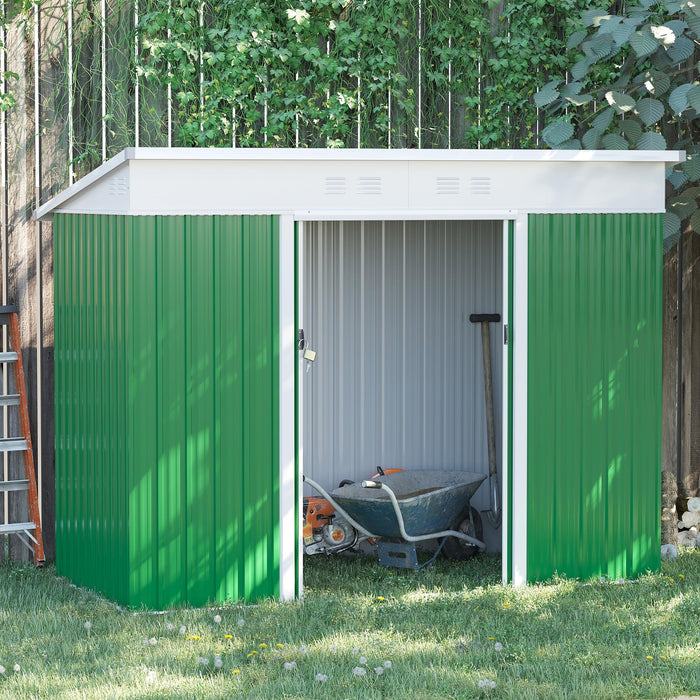 OutSunny Garden Shed 1.3 x 2.3 x 1.9 m Dark Grey