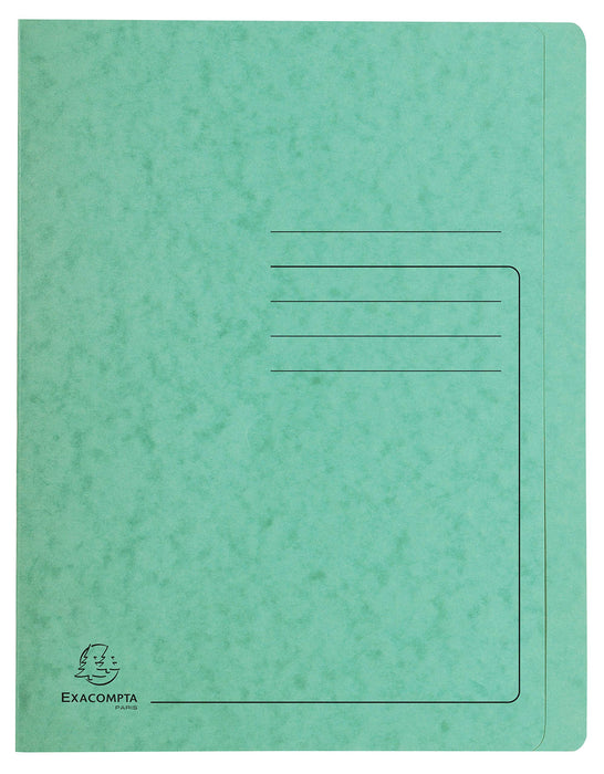 Exacompta Flat File 39993E A4 Mottled Pressboard 27.2 (W) x 0.2 (D) x 31.8 (H) cm Green Pack of 25