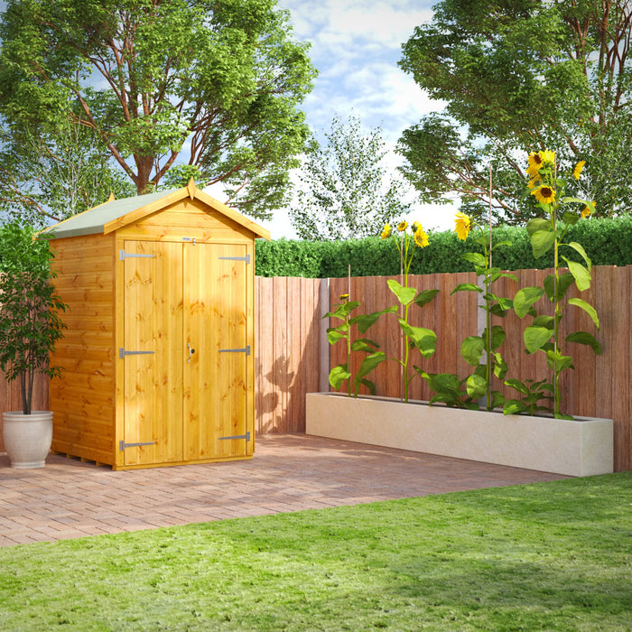 Power Garden Shed 44PAWDD Golden Brown 4x4