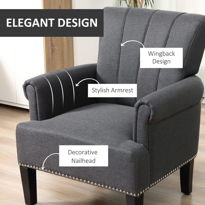 HOMCOM Armchair Grey 770 x 880 mm