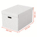 Esselte Home Storage Box 628286 Large 100% Recycled Cardboard White 355 x 510 x 305 mm Pack of 3