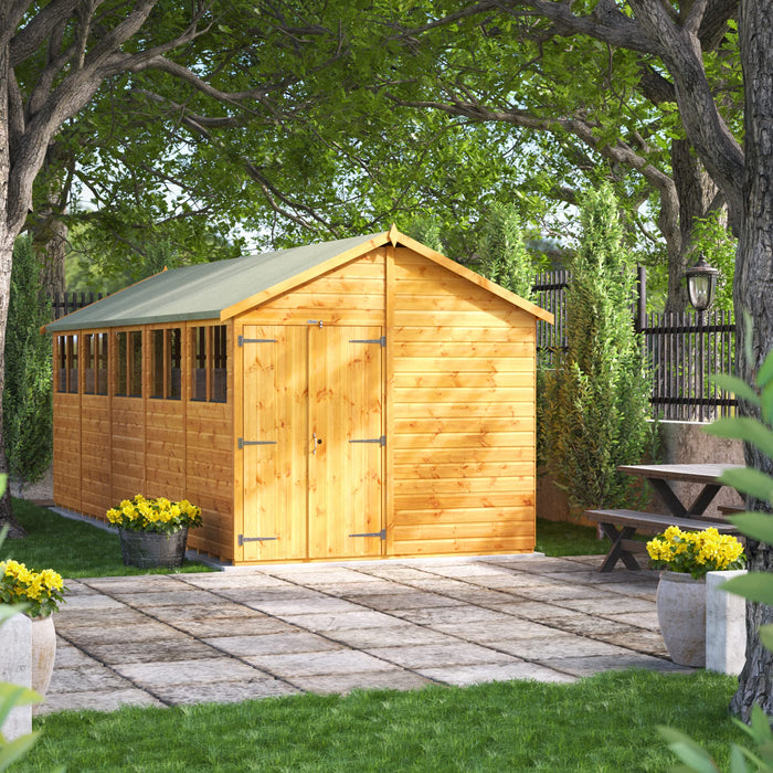 Power Garden Shed 208PADD Golden Brown 20x8