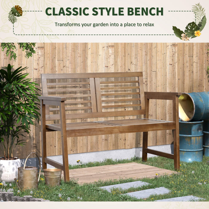 OutSunny Bench 548 x 1,086 x 810 mm Poplar Wood Brown