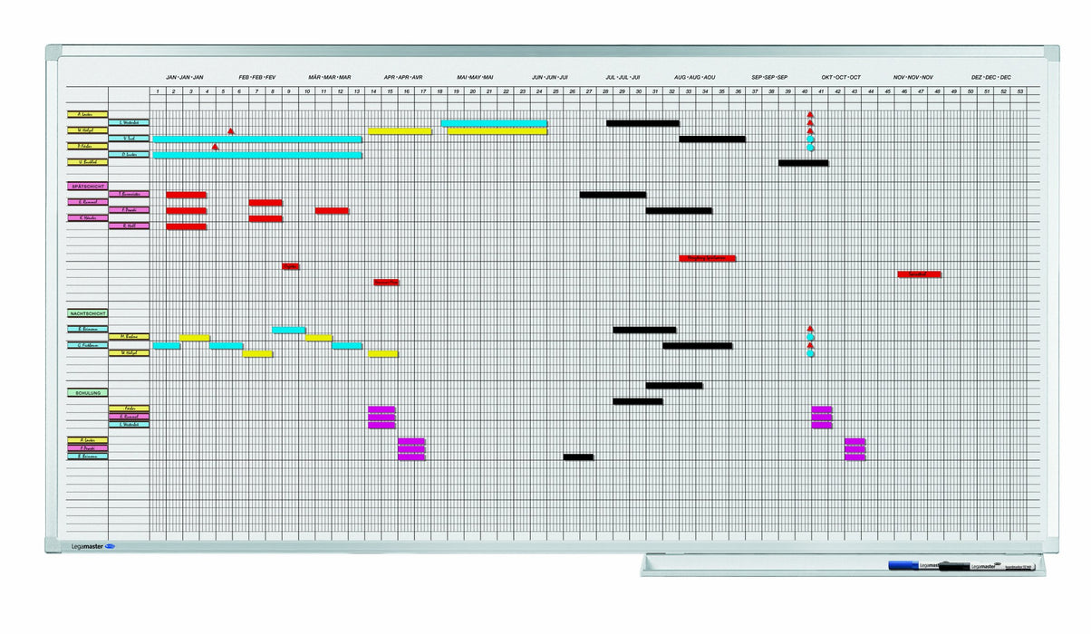 Legamaster Professional Magnetic Wall Planner 150 x 100 cm