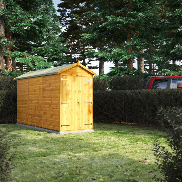 Power Garden Shed 124PAWDD Golden Brown 12x4