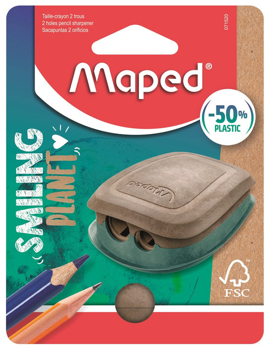 Maped Pencil Sharpener Brown, Green 9.5 x 2.9 x 12.5 cm