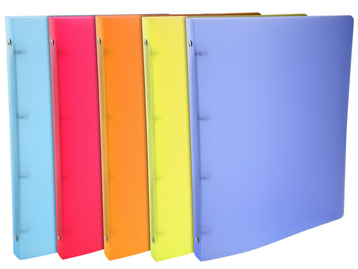 Exacompta Ring Binder Linicolor 51177E Polypropylene A4 15 mm 4 ring Assorted Pack of 30