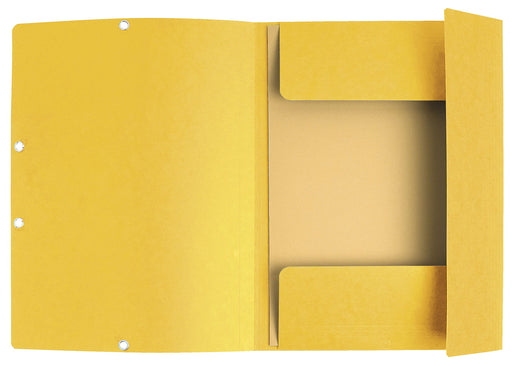 Exacompta 3 Flap Folder 55409E Yellow Mottled Pressboard Pack of 25