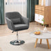 HOMCOM Swivel Chair for Lumbar Support Dark Grey