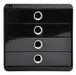 Exacompta Drawer Unit with 4 Drawers Pop-Box Plastic Black, Silver 27.8 x 34.7 x 26.7 cm