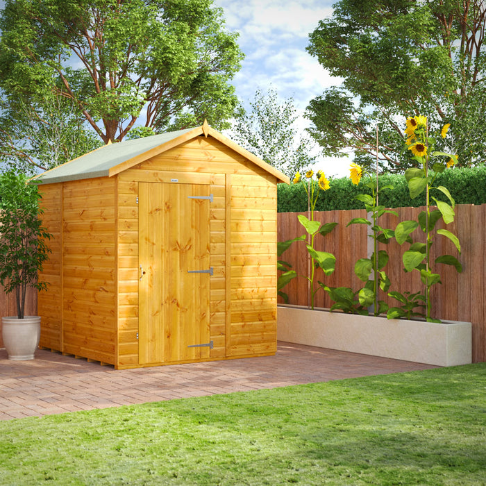 Power Garden Shed 66PAW Golden Brown 6x6