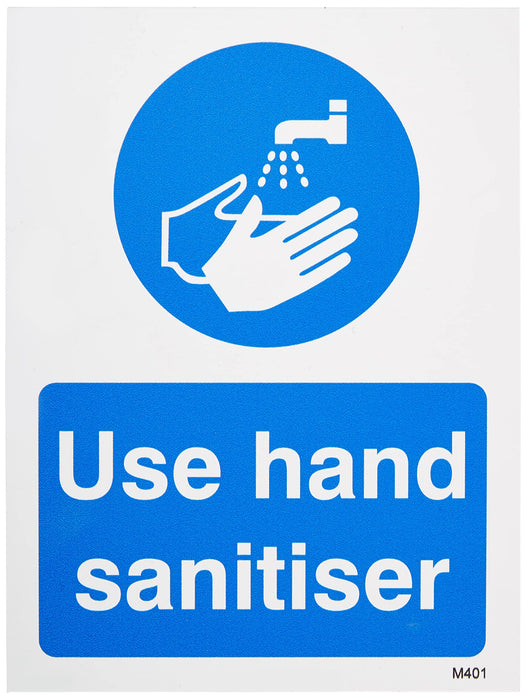 Stewart Superior Health and Safety Sign Use hand sanitiser Plastic Blue, White 20 x 15 cm