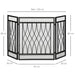 HOMCOM Fireplace Screen Metal Black