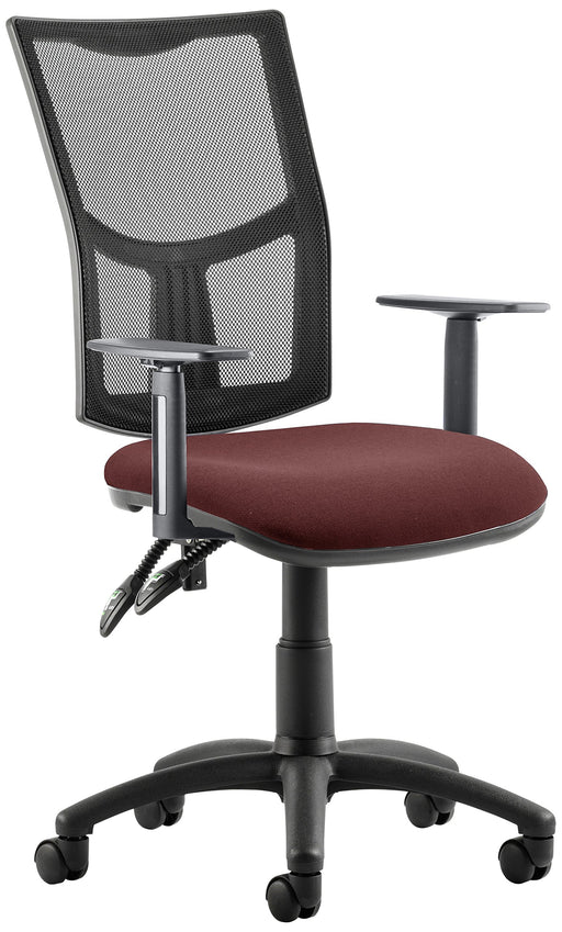 Dynamic Permanent Contact Backrest Task Operator Chair Height Adjustable Arms Eclipse II Black Back, Ginseng Chilli Seat Medium Back