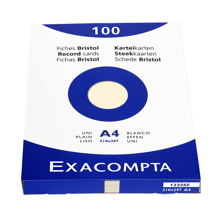 Exacompta Index Cards 13356E A4 Ivory 21.3 x 30 x 2.5 cm