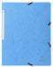 Exacompta Elasticated Folder 5569E Turquoise Molted Pressboard 24 x 32 cm Pack of 25