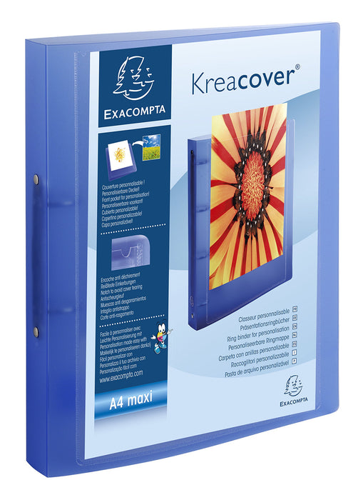 Exacompta Presentation Ring Binder Kreacover Chroma 54769E Polypropylene A4 2 ring 30 mm Assorted Pack of 15