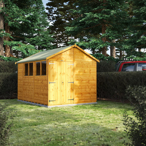 Power Garden Shed 108PADD Golden Brown 10x8