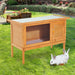 PawHut Rabbit Hutch Natural 450 mm x 900 mm x 650 mm