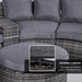 OutSunny Set Outdoor Rattan Furniture Polyester Grey