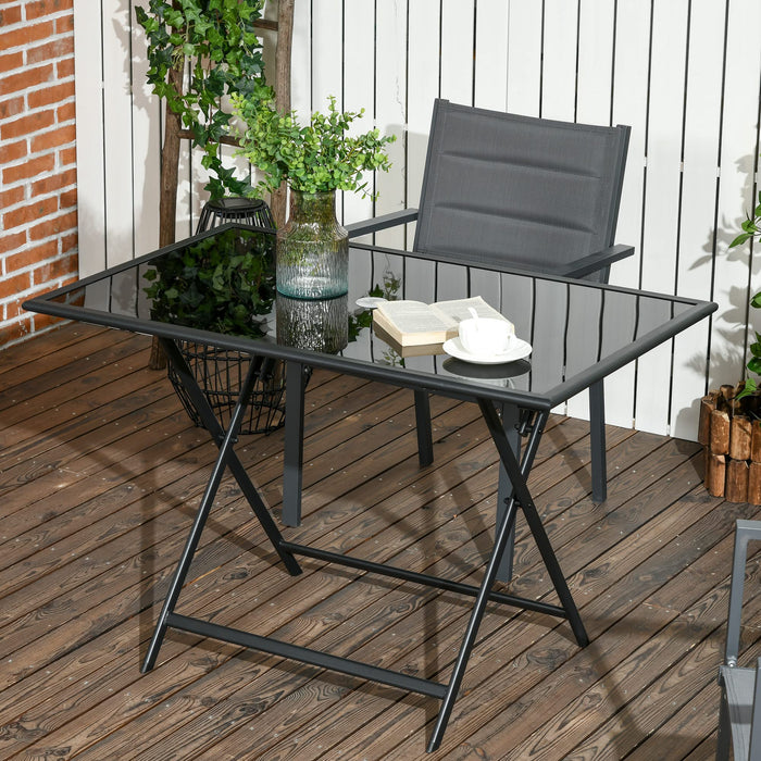 OutSunny Table 84B-662 Metal, Tempered Glass 700 x 1,100 x 700 mm