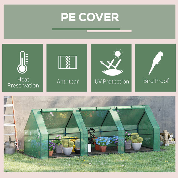 OutSunny Greenhouse Outdoors Waterproof Green 900 mm x 2700 mm x 900 mm