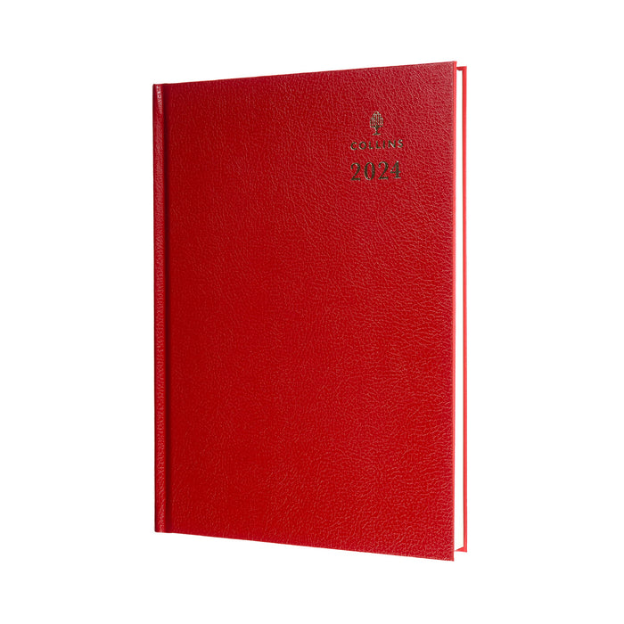 Collins 44 Diary A4 Day to Page 2024 Red 819778