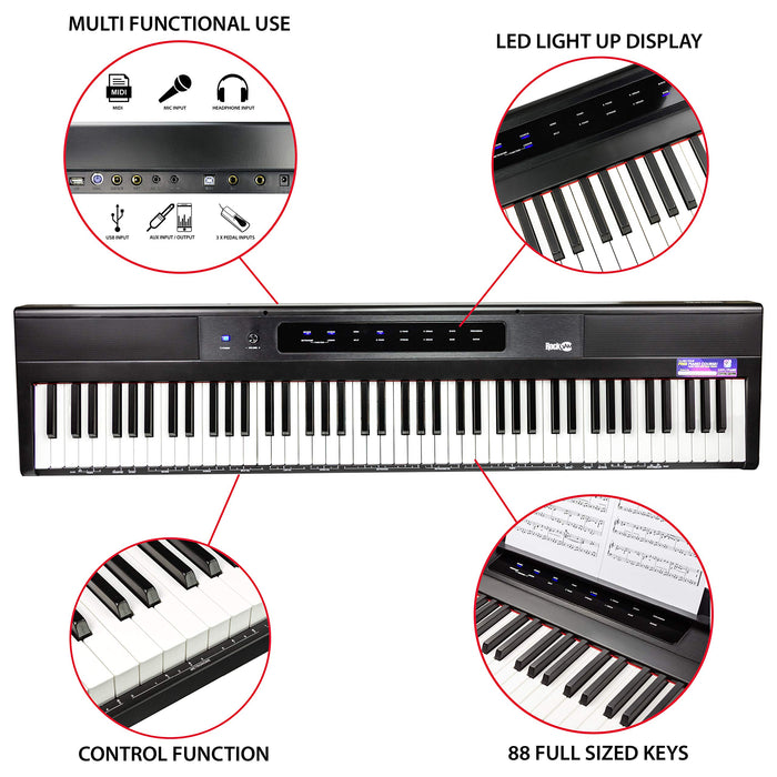 PDT RockJam 88 Key Beg Digital Piano